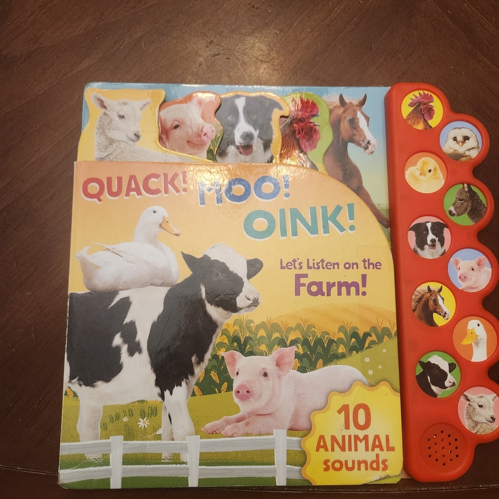 Farm Animal Sound Book - Yellow, Red, Green